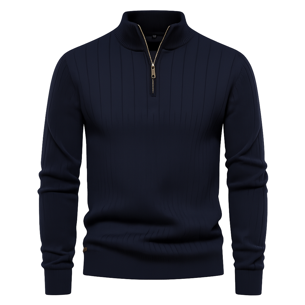 Zip Classic Knit Sweater