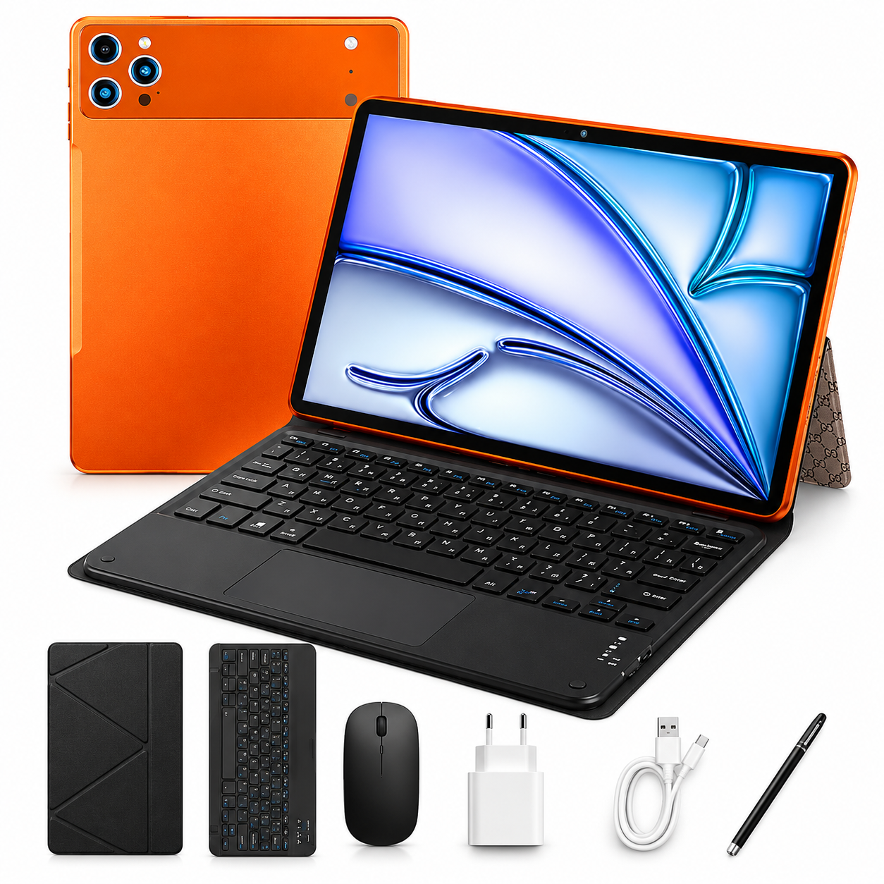 Lançamento 2026 | Tablet Ultimate/I17 PRO 12GB RAM 512GB ROM Android 14 com case 10,1 polegadas câmera 16MP 32MP + Kit Teclado e Mouse