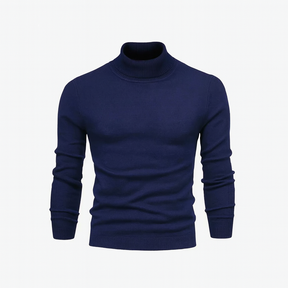 Turtleneck Cable-Knit Wool Knit Sweater