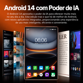 Lançamento 2026 | Tablet Ultimate/I17 PRO 12GB RAM 512GB ROM Android 14 com case 10,1 polegadas câmera 16MP 32MP + Kit Teclado e Mouse