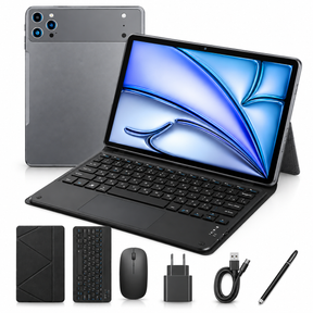 Lançamento 2026 | Tablet Ultimate/I17 PRO 12GB RAM 512GB ROM Android 14 com case 10,1 polegadas câmera 16MP 32MP + Kit Teclado e Mouse